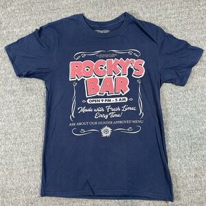 SUPERNATURAL Join The Hunt T Shirt Top Womens Small Blue‎ Rockys Bar